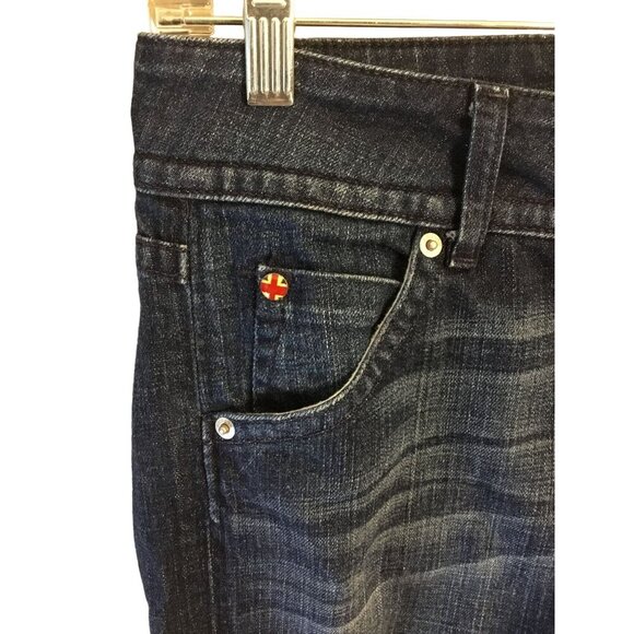 Ladies Hudson Signature Bootcut Low Rise 5-Pocket Jeans Washed Denim Size 26 - Picture 4 of 12